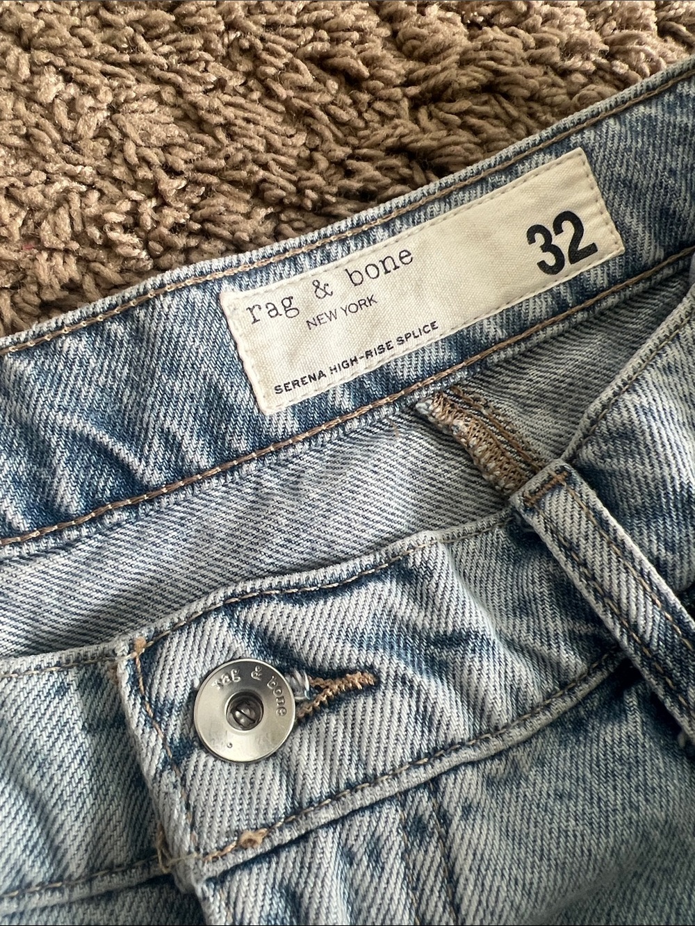 rag & bone Light Blue Wide Leg Flare Jeans - Picture 5 of 13